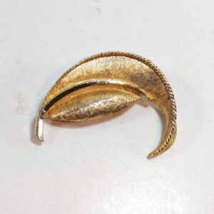 Vintage Gold Tone Leaf Brooch 2 sold by Sweilems in Amman