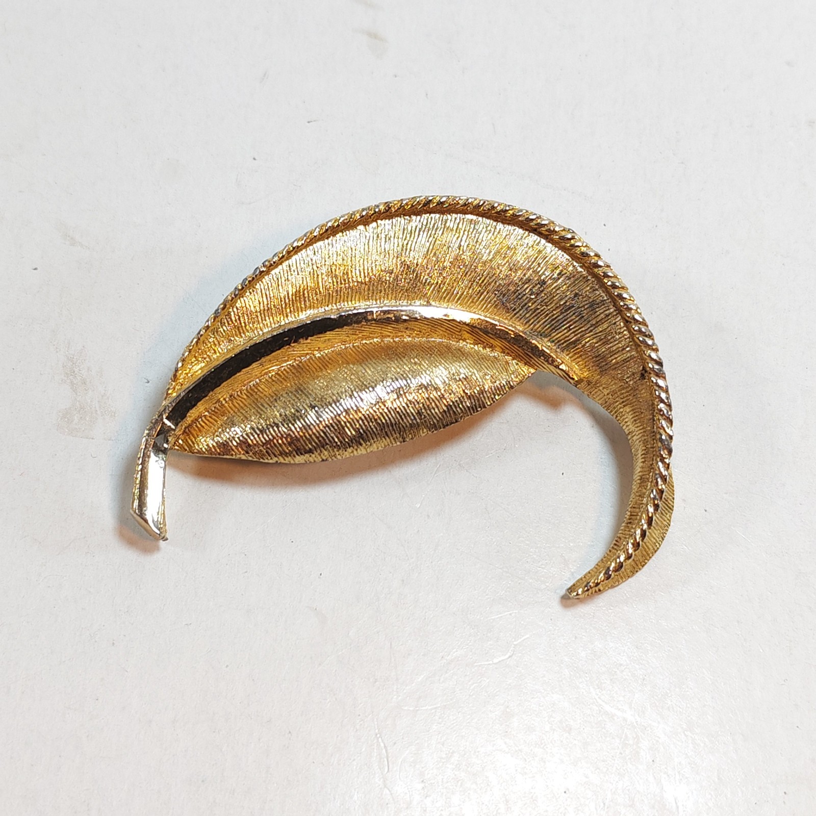 Vintage Gold Tone Leaf Brooch 2 sold by Sweilems in Amman