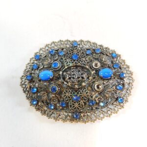 Vintage metal brooch 3 missing some glass beads sold by Sweilems in Amman
