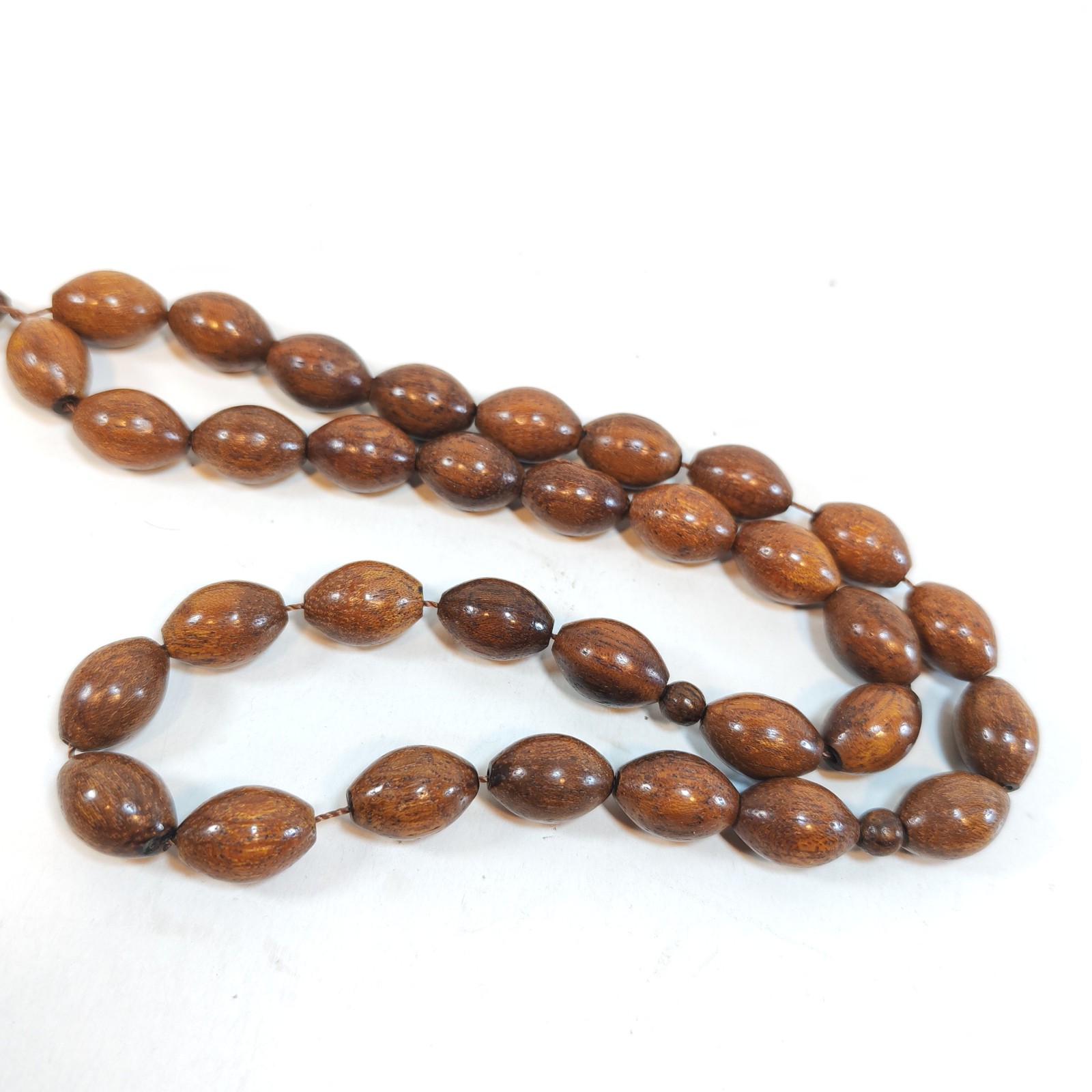 33 Beads Natural Kuka Wood Tasbih Prayer Beads Handmade Brown Misbaha Islamic detail photograph