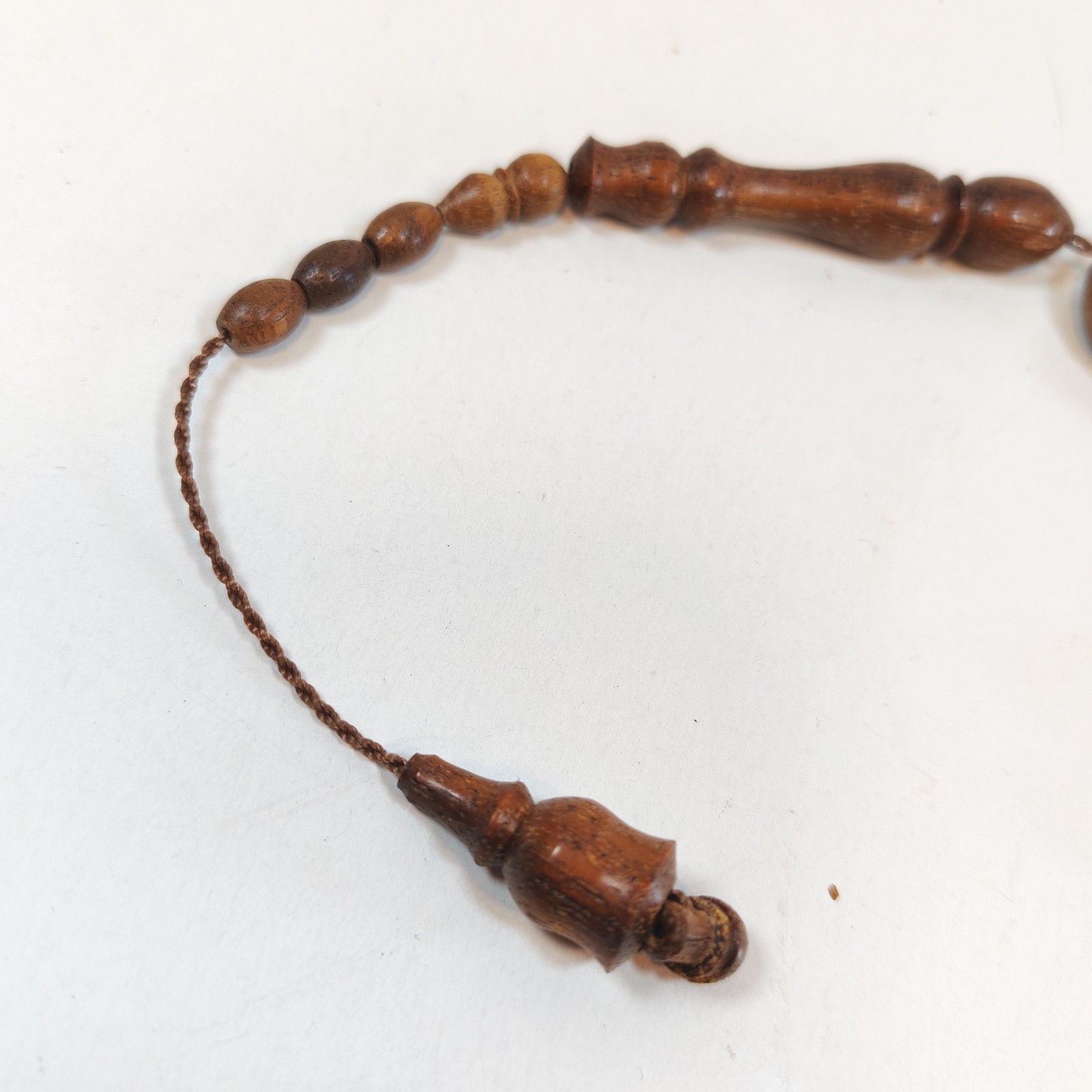 33 Beads Natural Kuka Wood Tasbih Prayer Beads Handmade Brown Misbaha Islamic detail photograph