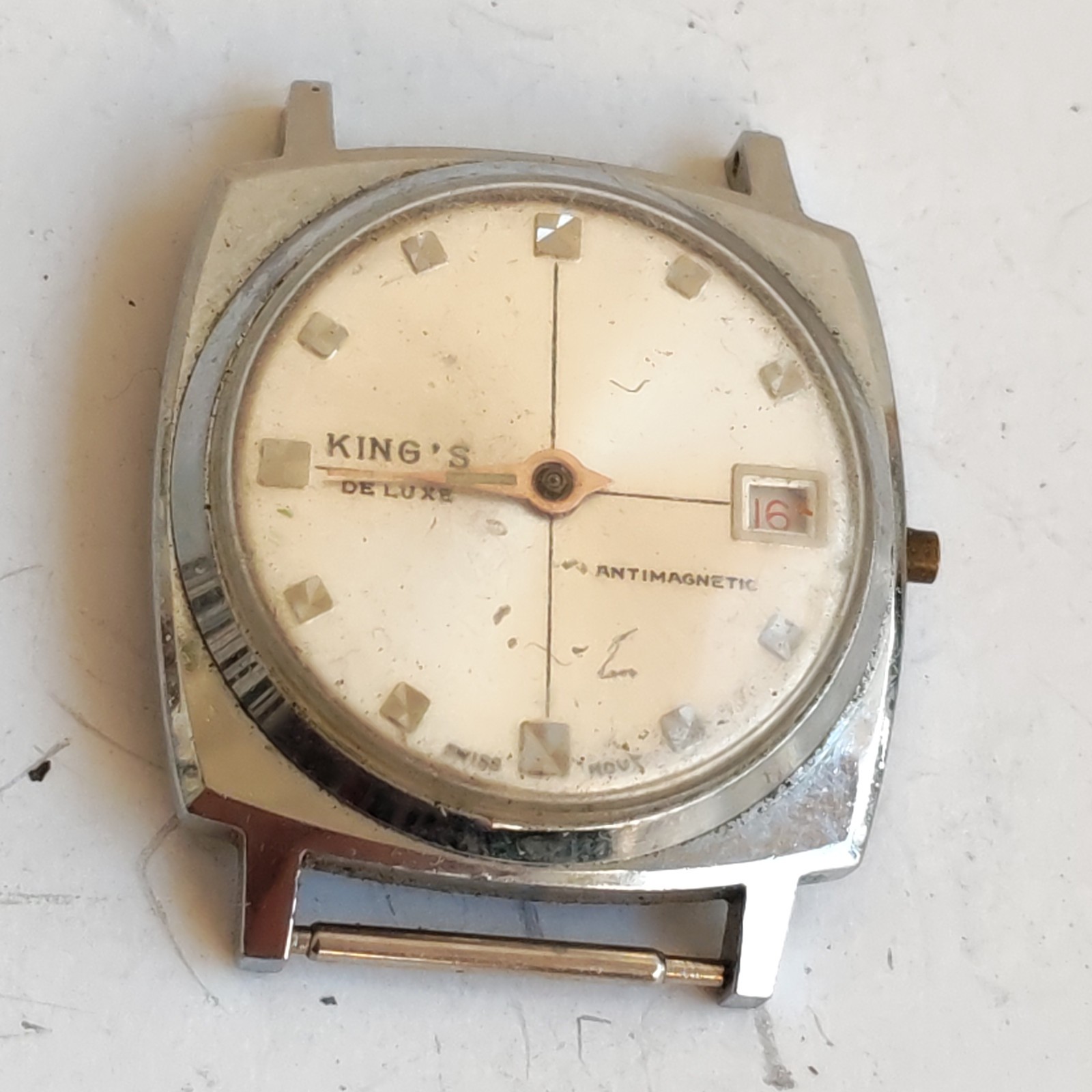 vintage King's Super De Luxe Swiss mechanical watch for parts sold by Sweilems in Amman