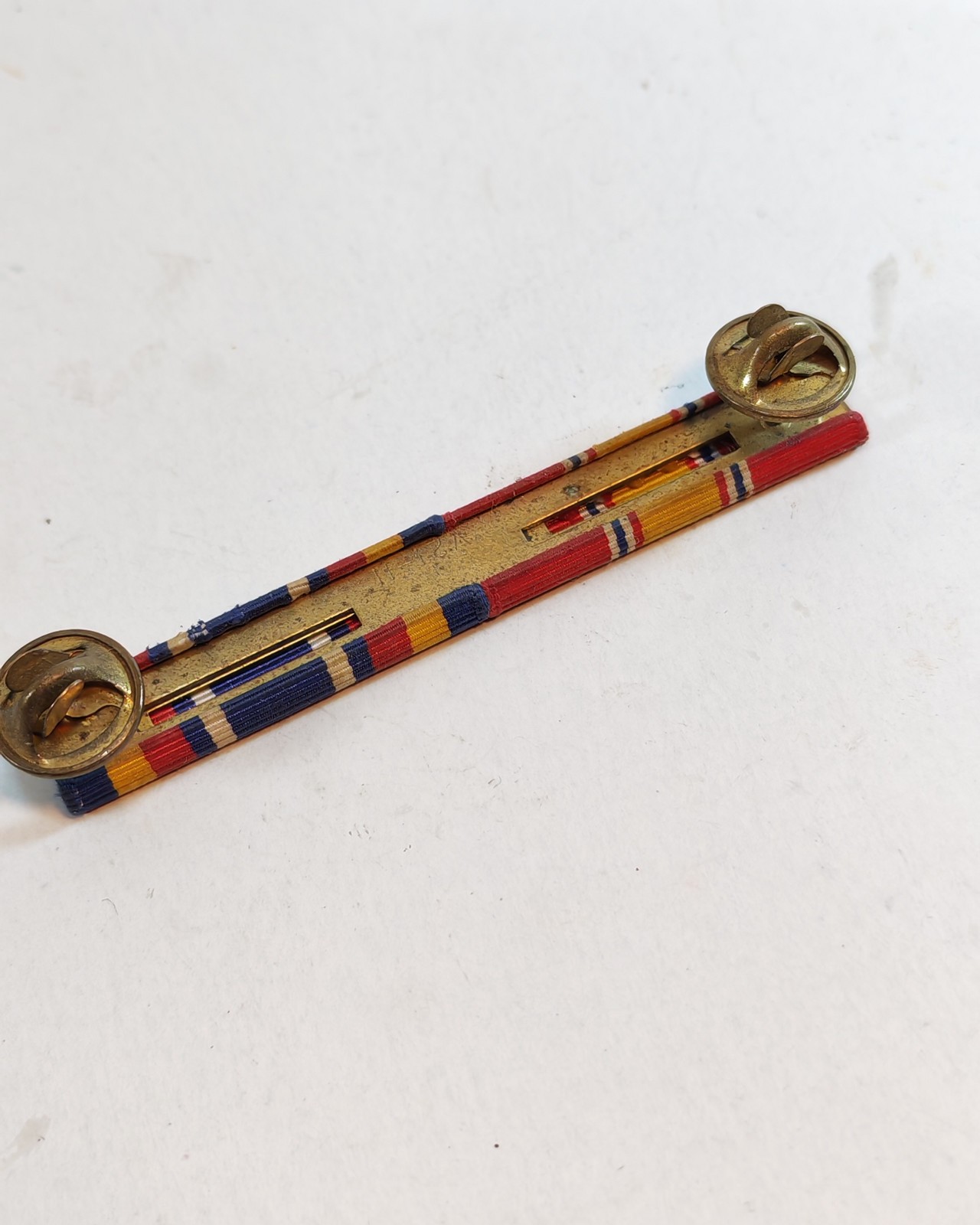 vintage United States military ribbon bar 2 7 detail photograph
